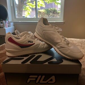 Fila Women’s White and Red Sneakers